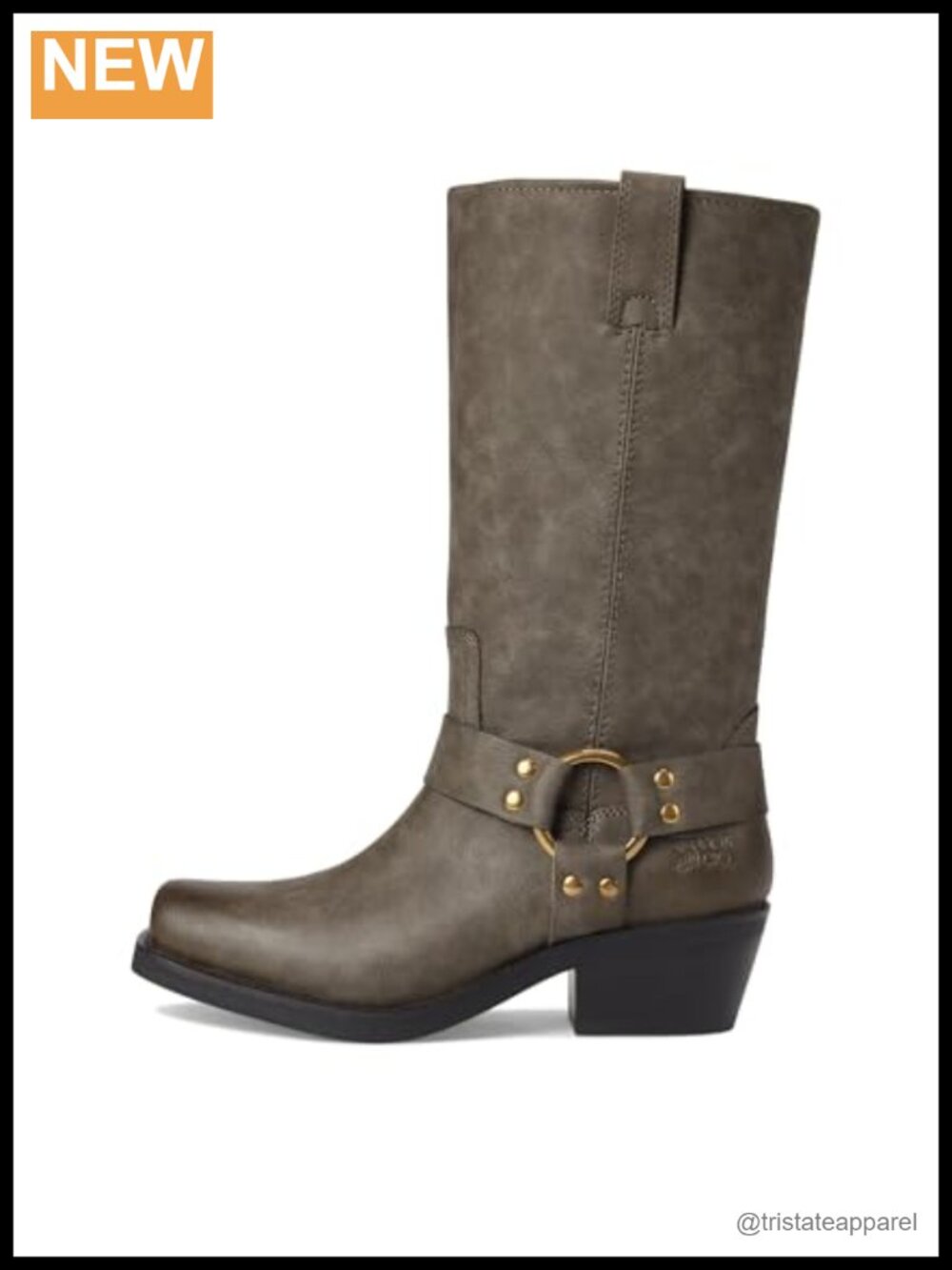FRYE Women's Lorrie Harness Mid-Calf Motorcycle Boots Vegan Leather - Picture 3 of 6